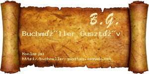 Buchmüller Gusztáv névjegykártya