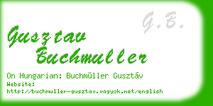 gusztav buchmuller business card